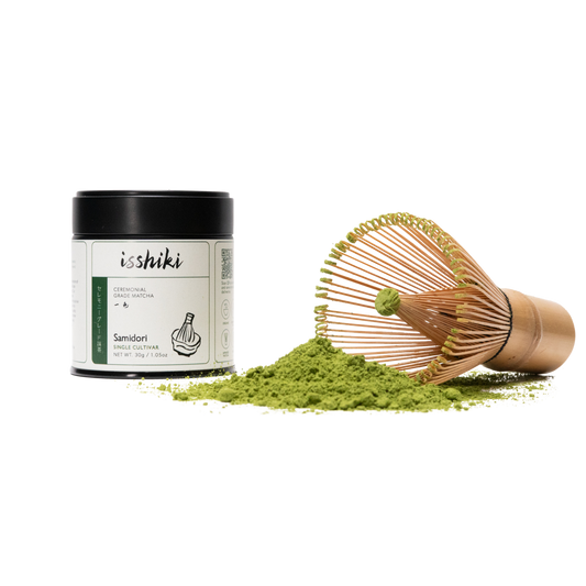 Premium Ceremonial Matcha Starter Kit: Samidori Matcha & Whisk