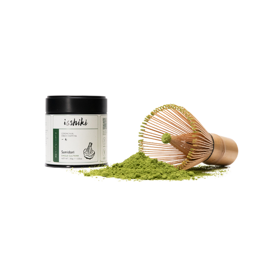 Premium Ceremonial Matcha Starter Kit: Samidori Matcha & Whisk