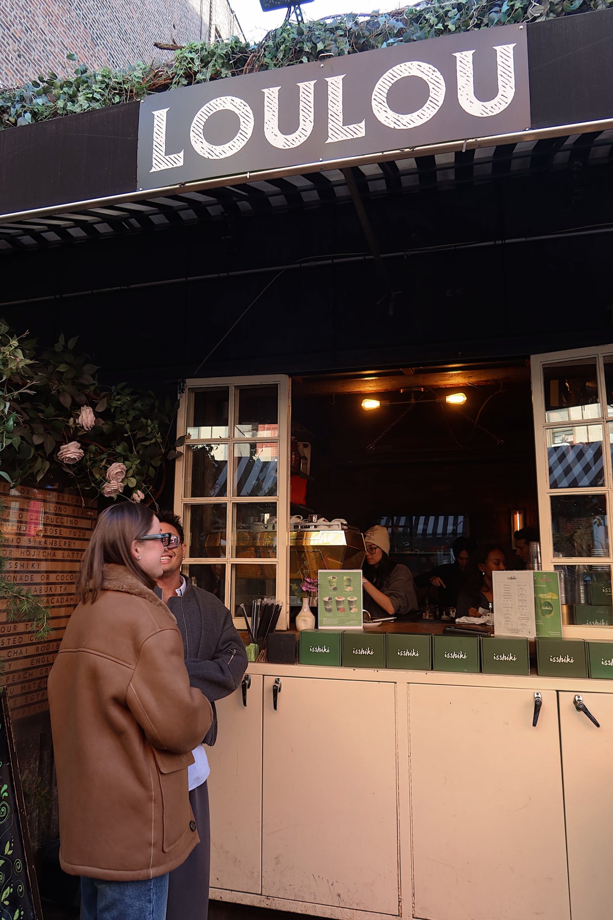 Isshiki Matcha service window at LOULOU in Chelsea
