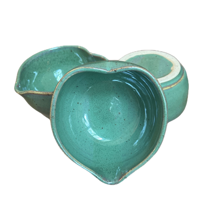 Handcrafted Heart-Shaped Matcha Bowls