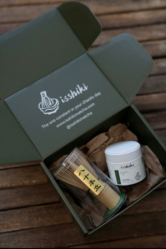 Ceremonial Matcha Starter Kit: Yabukita Matcha & Whisk