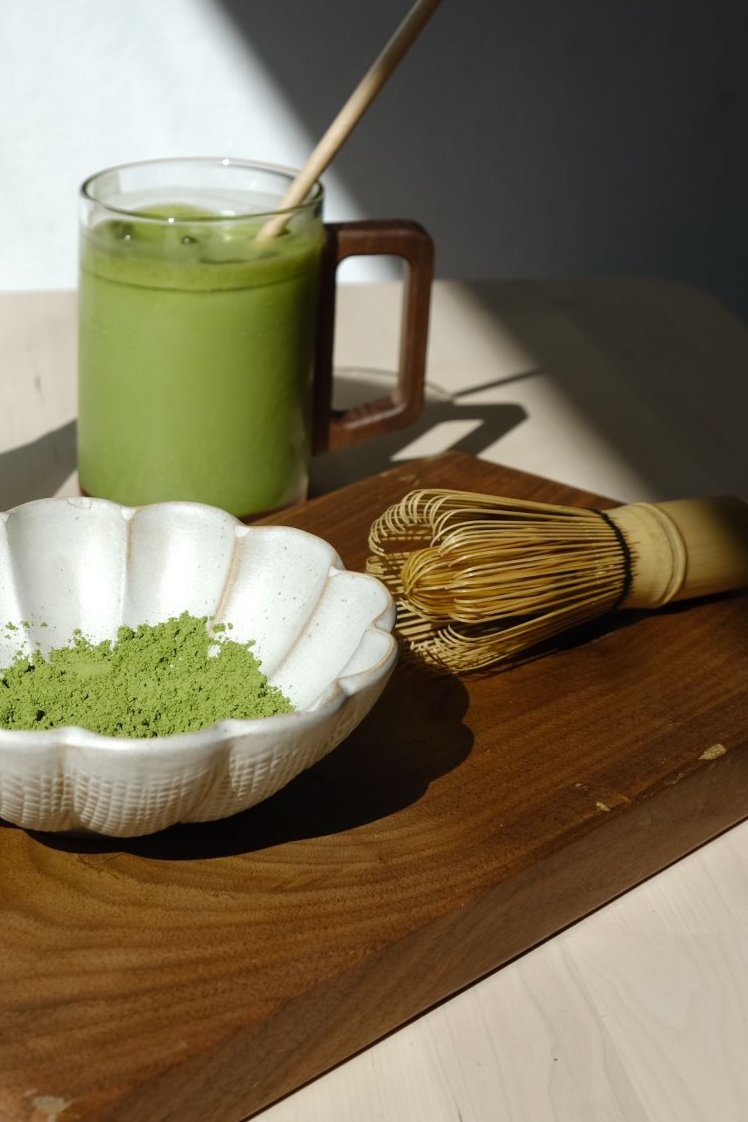 Biomatea Set Matcha Giapponese 50g Ceremoniale + Frusta In Bambù Chasen - Energia Naturale Antiossidante